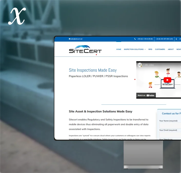 Paperless Inspections software development for Sitecert