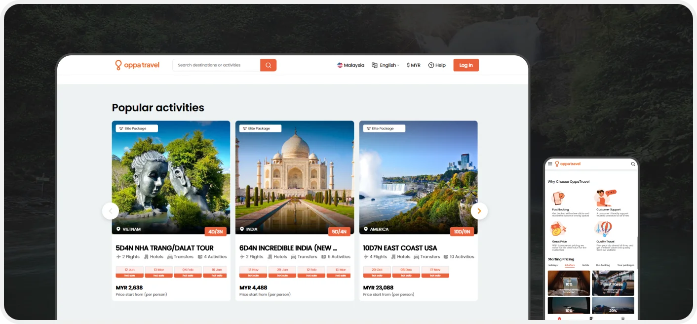 Travel management platform development