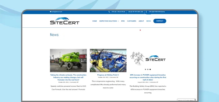 Building site inspector tool for Sitecert